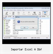 Windows Dbf Files importar excel a dbf