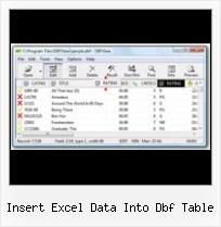 Dbf Files In Excel insert excel data into dbf table