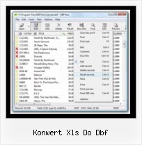 Export Dbf To Xls konwert xls do dbf