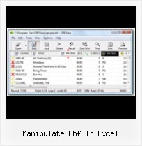 Open Xls With Dbf manipulate dbf in excel