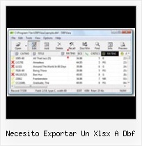 Foxuser Dbf Import Export Database necesito exportar un xlsx a dbf