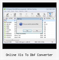 Convertire Dbf online xls to dbf converter