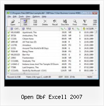 Viewing Dbf File open dbf excell 2007