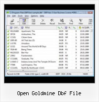 Excel 2007 Dbf 4 open goldmine dbf file