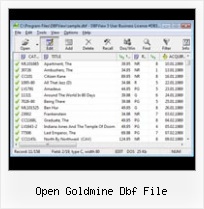 Dbf Coverter To Excel open goldmine dbf file