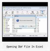 Delete Dbf opening dbf file in excel