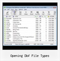 Export Dbf File opening dbf file types