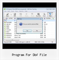 Filter Dbf Files program for dbf file