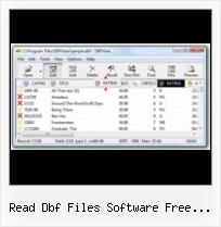 How Edit Dbf read dbf files software free download