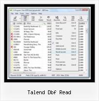 Extension Dbf talend dbf read
