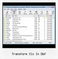 Dbf Table Editor transform xls in dbf