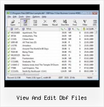 Dbf File Header view and edit dbf files