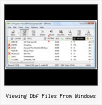 Dbfview Command Line Help viewing dbf files from windows