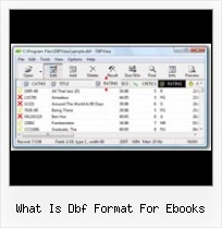 Dbf Data View what is dbf format for ebooks