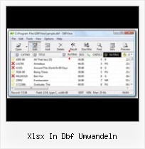 Dbf File Szerkesztes xlsx in dbf umwandeln