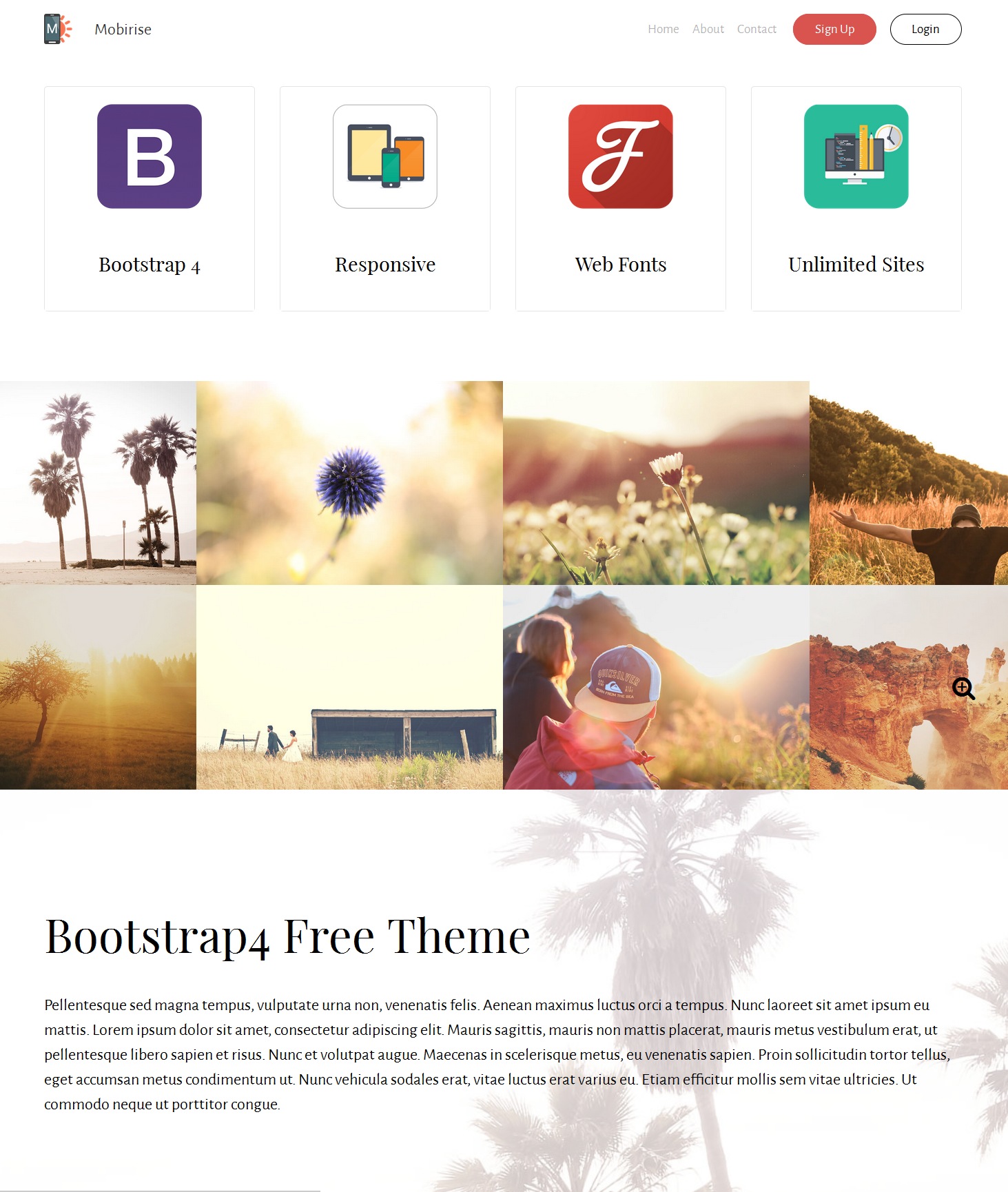 CSS3 Bootstrap Coming Soon Theme