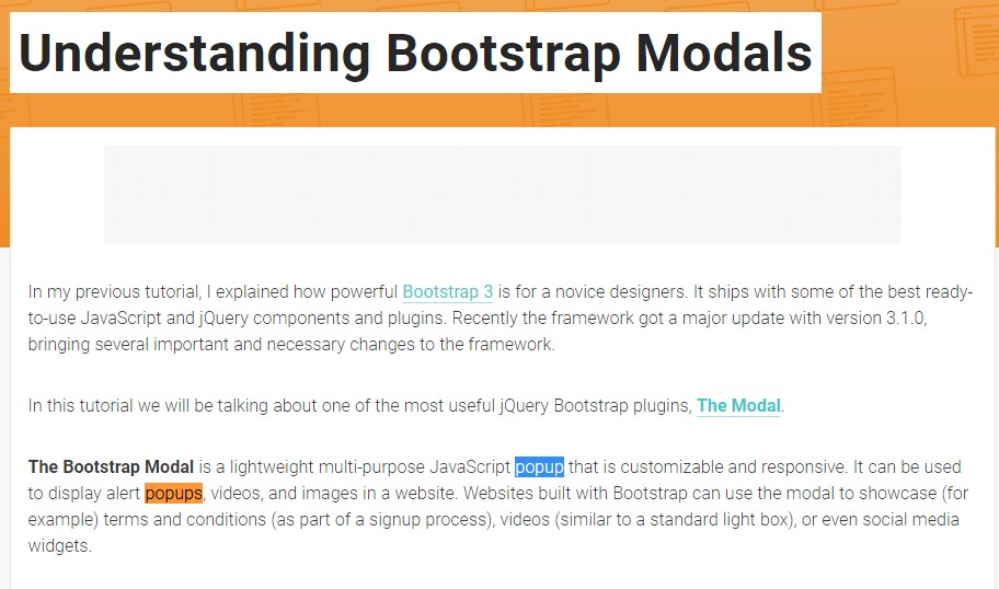  Yet another  practical article  regarding Bootstrap Modal Popup